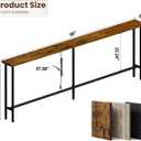 GRLEAF 90 Inch Narrow Sofa Table with Power Outlet, Extra Long Console Table Behind Couch Table with Charging Station, Skinny Entryway Table Thin Table for Living Room, Narrow Spaces (Rustic Brown)