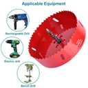 5 Inch / 127mm Hole Saw for Wood, Plastic Board, Ceiling,Drywall, and Metal Sheet - HSS Bi-Metal Hole Cutter with Pilot Drill Bit