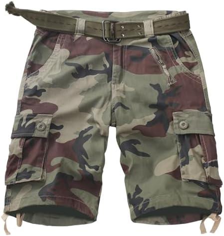 KOCTHOMY Women's Hiking Cargo Shorts 7" Bermuda Casual Shorts Summer Camo Shorts with Zipper Pockets No Belt 10
