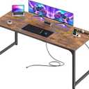 PRAISUN 63 X 24 Inch Office Computer Desk with Power Outlets and USB-C Port, Larger and Longer Gaming Desk, for Home Office, Study, Writing Work from Home Table, Metal Frame, White