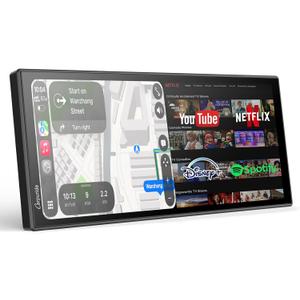 Carpuride 11.26" Carplay Screen for Car with N-etflix/YouTube Apps Upgraded Car Play & Android Auto Large Touchscreen Support OTA, WiFi, Backup Camera, GPS Navigation, Split-Screen, Dual Bluetooth