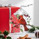 2 x Cardinal Stained Glass Ornament | Christmas Ornament | Christmas Tree Ornaments - Red Bird Decor, Cardinal Memorial Gifts, Xmas Gifts & Holiday Present, Bird Lover Gift