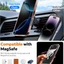 Magnetic for iPhone 17 Pro Max Case with 1 Screen Protector [Mil-Grade Drop Protection] [Compatible with Magsafe] Shockproof Slim Transparent Protective Phone Case, Clear Pink
