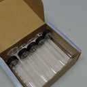 Kesell 10 Pack 40ml Vial Graduated Clear Glass Sample Bottles Empty Reusable Liquid Vials with Plastic Screw Cap and 5 Funnels