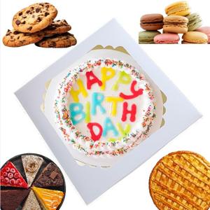 60 Pcs 10x10x2.5 pie boxes for 9 inch pies box 10 inch bakery box, pie boxes with window 10x10 for Cookie Cake, Treats, Pastries, Chocolate Covered Strawberries