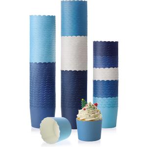 Havawish 250 Pcs Paper Baking Cups Cupcake Baking Cups 2.4 Inches Muffin Liners for Wedding Birthday Baby Shower Party Accessories (Blue)