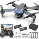 Wipkviey Drone with Camera T28 - Mini Drone 90 Adjustment RC quadcopter 1080P HD, Fpv Foldable Drones for Adults, Drones for kids, Gesture Selfy, Headless Mode, 3D Flip, drone for Beginners (black)