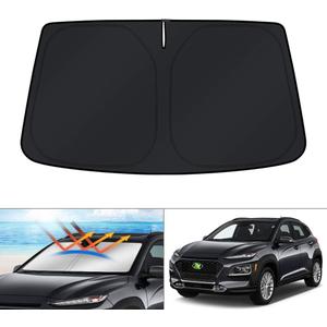 KUST Windshield Sun Shade for 2018-2023 Hyundai Kona Accessories Sunshade Window Sun Visor Protector Foldable Blocks UV Rays Keep Your Car Cooler