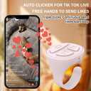 Tiktok Scrolling Ring, Bluetooth Camera Remote Control, Scrolling Ring Remote for iPhone TikTok FB YouTube IG Android Phone, Fingertip Wireless Scroller Page Turner (Baby Pink)