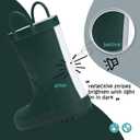 K KomForme Kids Rain Boots, Waterproof Rubber Matte Boots with Easy-on Handles, Size: 13 Little Kid