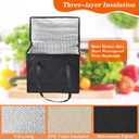 4-Pack Insulated Food Delivery Bags  2 XXXL & 2 XL Reusable Hot & Cold Thermal Bags with Removable Base Plates  Catering, Pizza Delivery, Grocery & Travel