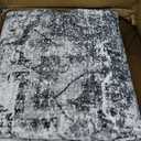 YOH Boho Washable Rug 9x12, Black Vintage Non Slip Area Rug, Distressed Indoor Carpet for Living Room Bedroom Kitchen Office