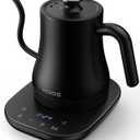 KOIOS Gooseneck Electric Kettle with 1 Temperature Control & Mute Mode, 0.8L Pour Over Kettle for Coffee & Tea, 1200W Quick Heating Stainless Steel Water Boiler with 4Hrs Keep Warm, Matt Black