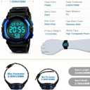 MJSCPHBJK Easy Read Kids Digital Watch, Boys Sports Chronograph with 50M Waterproof, LED Display Alarm Calendar Wrist Watch for 3-15 Year Old Teen Children, Outdoor Gift Idea