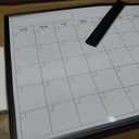 Whiteboard Calendar 30x20 Monthly Magnetic Dry Erase Board, Black