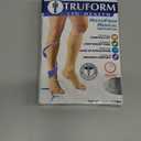 Truform 20-30 Mmhg Compression Stocking for Men & Women, Knee High Length, Open Toe, Beige, X-Large