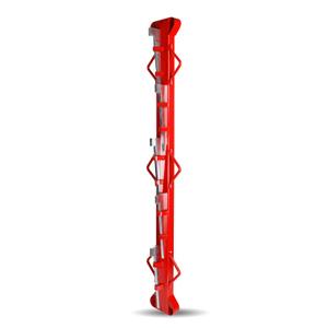 4ft Woven Wire Fence Stretcher Bar with 5 Wedges, Wire Stretcher Fence Suitable for Fixing Fences on Farms, Pastures, Garden Barriers (Red)
