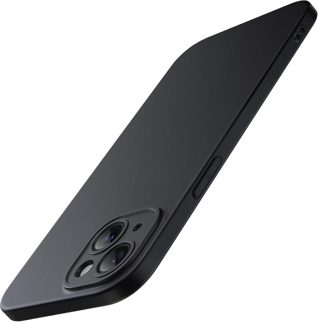 JETech Slim Case for iPhone 15 Plus 6.7-Inch with Camera Lens Full Cover Protection, Ultra-Thin Lightweight Matte Finish Minimalist Protective Phone Cover (Black)