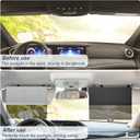 NAZZO Sun Visor Extender for Car, Sun Blocker with PC Sunshade Lens, Magnetic Mounting Adjustable Position, Protect from Glare, UV Rays, Snow Blindness for Safe Driving, Universal for Car, SUV (Black)