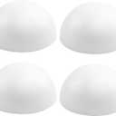 Crafjie 4PCS 8 Inchs White Foam Balls Half Round Polystyrene Half Foam Balls Craft Supplies Hemispherical Christmas Craft Ballfor DIY Home Craft Project and Art Decoration