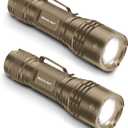 GearLight TAC LED Flashlight Pack - 2 Super Bright, Compact Tactical Flashlights with High Lumens for Outdoor Activity & Emergency Use - Gifts for Men & Women - Desert Tan