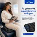 Airplane Seat Cushion, Inflatable Travel Cushion for Long Flights, Press-Type Portable Seat Pad with Built-in Pump, Comfortable Cushion for Air Travel, Car, Office Chair, Wheelchair