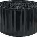 Quibbay Corrugated Metal Garden Edging, 6"100Ft Landscape Edging Border for DIY Lawn, Flower Bed and Garden, Flexible Bender Border for Lawn and Yard, Sturdy Galvanized Garden Edging Border, Black