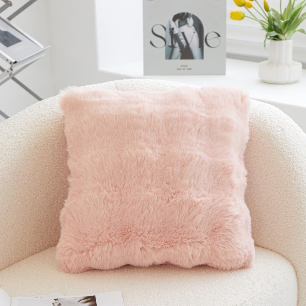 3 pcs Bubbly Pillow Cases,16.93 * 16.93inch, Pink, Soft Comfortable Pillowcase