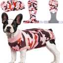 Kuoser Recovery Suit for Dogs Cats After Surgery, Professional Pet Recovery Shirt Dog Abdominal Wounds Bandages, Substitute E-Collar & Cone,Prevent Licking Dog Onesies Pet Surgery Recovery Suit M
