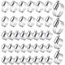 Selizo 40Pcs Hose Clamp Including 7 Sizes Adjustable Pipe Tube Clamps 304 Stainless Steel Hose Clips