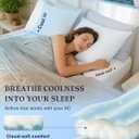 ZonLi Cooling Blanket for Hot Sleepers, 90"x90" Queen Size Lightweight Cool Touch Breathable Summer Blanket for Night Sweats, All-Season Cold Blankets, Tropical Gray