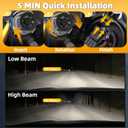 Light Bulbs Fit for Honda CR-V 2007-2011,High Low Dual Beam Fog Lights Combo 9003 H11 Lights with Cooling Fan,600% Brighter Powersports Bulbs Interior Light Kit,Plug and Play,12PCS