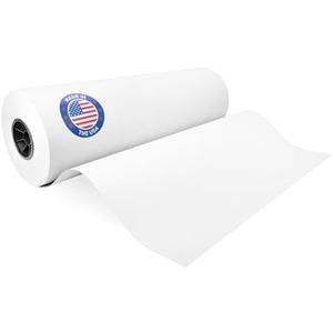 White Kraft Paper Roll 30" x 8640" (720 feet) - Quality USA-Made Large Paper Roll 50lb Thickness for Packing, Moving, Shipping & Crafts/Art - 100% Recyclable Natural Wrapping Material by IDL Packaging