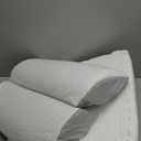 Bedluxe Adjustable 4pcs Bed Wedge Pillow Set, Memory Foam Wedge Pillows Post Surgery for Back, Neck, Leg Pain Relief, Pillow Wedge for Sleeping, Sitting up in Bed, Acid Reflux and GERD, White/Grey