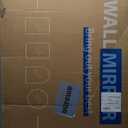 36"x 24" Arched Bathroom Mirror, Wall-Mounted Mirror with Carved Metal Frame & Bottom Art Carved, Vanity Mirror for Home Decor, Hanging Wall Mirror with Baroque Ornate Carved Accents, Vintage Gold