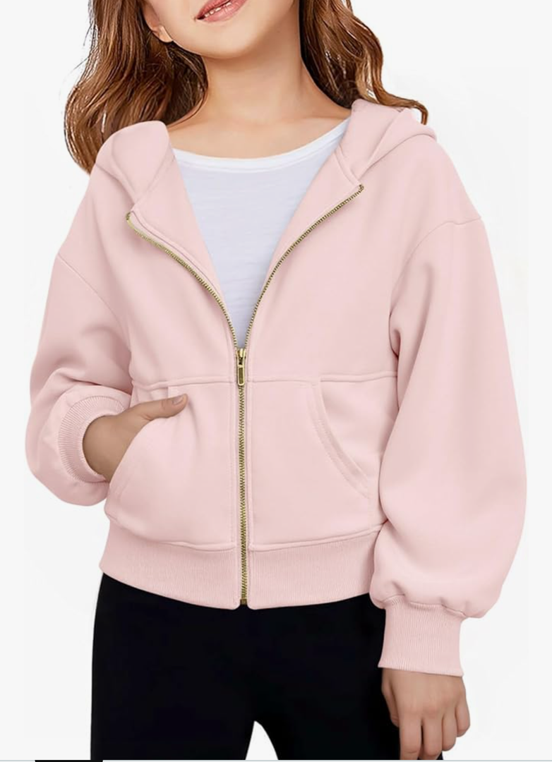 Girls Long Sleeve Hooded Sweatshirt Thick Graphic Hoodie Cute Pullovers Tops
Overall Pick, Size 150