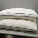 DOWNCOOL Goose Down Bed Pillows King Size Set of 2, Pillow Soft Support for Side, Back or Stomach Sleepers, for Better Sleep Experience, White 20" x 36"