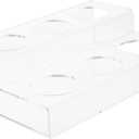Zerodeko Coffee Syrup Rack: Acrylic Wine Holder Coffee Bar - 6 Bottles Capacity Display Shelf for Wine Spices and Syrup - Transparent Rack for Kitchen Countertop