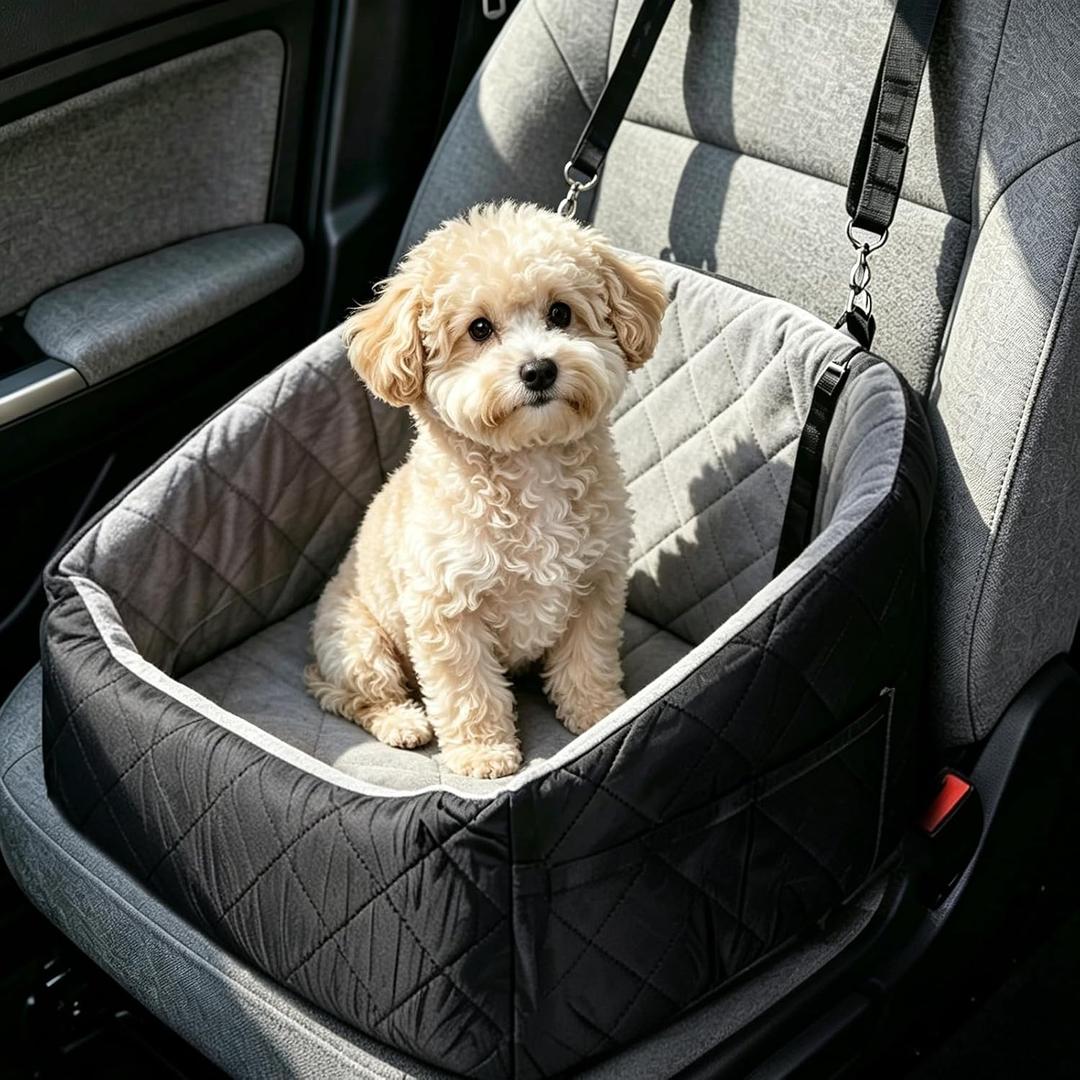 Dog Car Seat for Small/Medium Dogs, Dog Booster Seat with Washable Cover