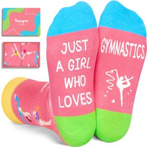 HAPPYPOP 7-9 Year Old Gymnastics Gifts For Girls - Gifts For Gymnasts, Gymnastics Socks For Girls