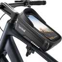 Lamicall Bike Frame Bag Waterproof - [1s Release] [2 in 1] Bike Phone Bag, Bike Phone Holder Mount, Bicycle Top Tube Bag, Cycling Pouch with Rain Cover, Bike Accessories for Phones Under 7"