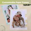 Standing Paper Picture Frames 8.5X11inch,Cardboard Photo Frame with Easel,Document Frame Paper Certificate Holders Bulk Display Gallery Wall Frame for Mother's Day Father's Day Graduation Birthday Classroom DIY (White,20 Count)