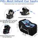 Infant Car Seat Travel Bag for Airplane Compatible with All Nuna Pipa Car Seat and Base,Chicco KeyFit 30 and Base, Padded Car Seat Bags for Air Travel,Car Seat Gate Check Bag with Side Pocket, Black
