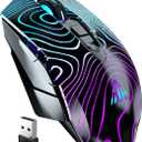 SOLAKAKA SM10 RGB Wireless Gaming Mouse, Gaming Mice with Tri-Modes (BT5.0+BT5.0+2.4GHZ), Rechargeable Computer Mouse Wireless for Laptop/PC/Windows/Mac, Black