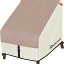 Porch Shield Patio Chair Covers -Waterproof Outdoor Lounge Deep Seat Lawn Chair Cover - 30W x 33D x 34H inch, Light Tan & Khaki