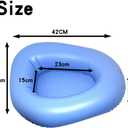 KIKIGOAL Bigger Washable Portable Air Inflation Blue Bed Pan Bedridden Elderly Inflatable Stool Bedsore Toilet
