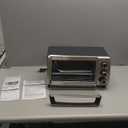 BLACK+DECKER 4-Slice Convection Oven, Stainless Steel, Curved Interior Fits a 9 inch Pizza, TO1313SBD, Silver 