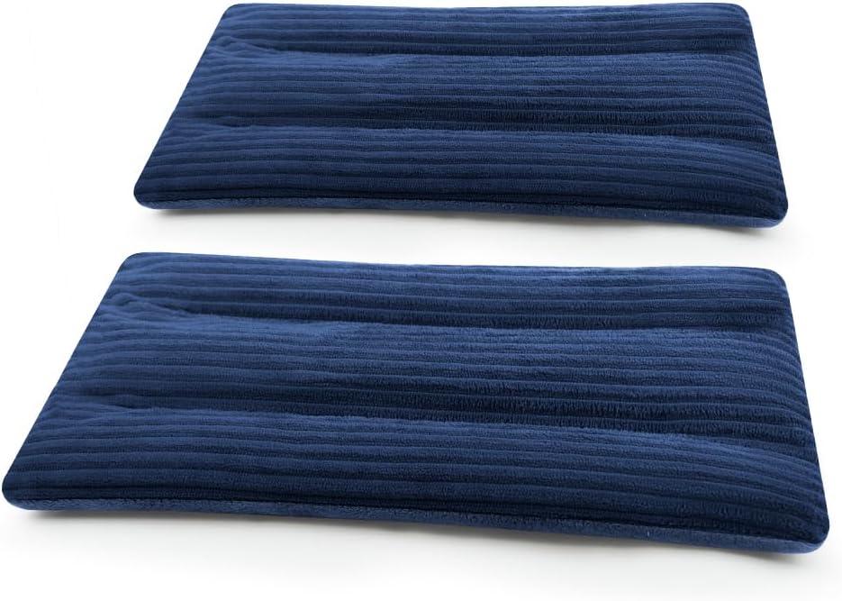 Mini Microwave Heating Pad - 2 Pack, Moist Heat Pack Pillow Warm Compress for Neck, Shoulders, Knee, Wrist, Abdomen (Dark Blue)