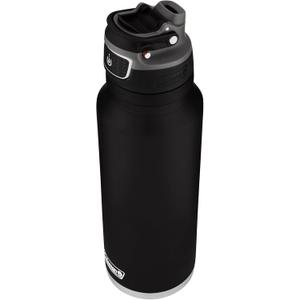 Coleman Autoseal FreeFlow Stainless Steel Water Bottle, Black, 40 oz