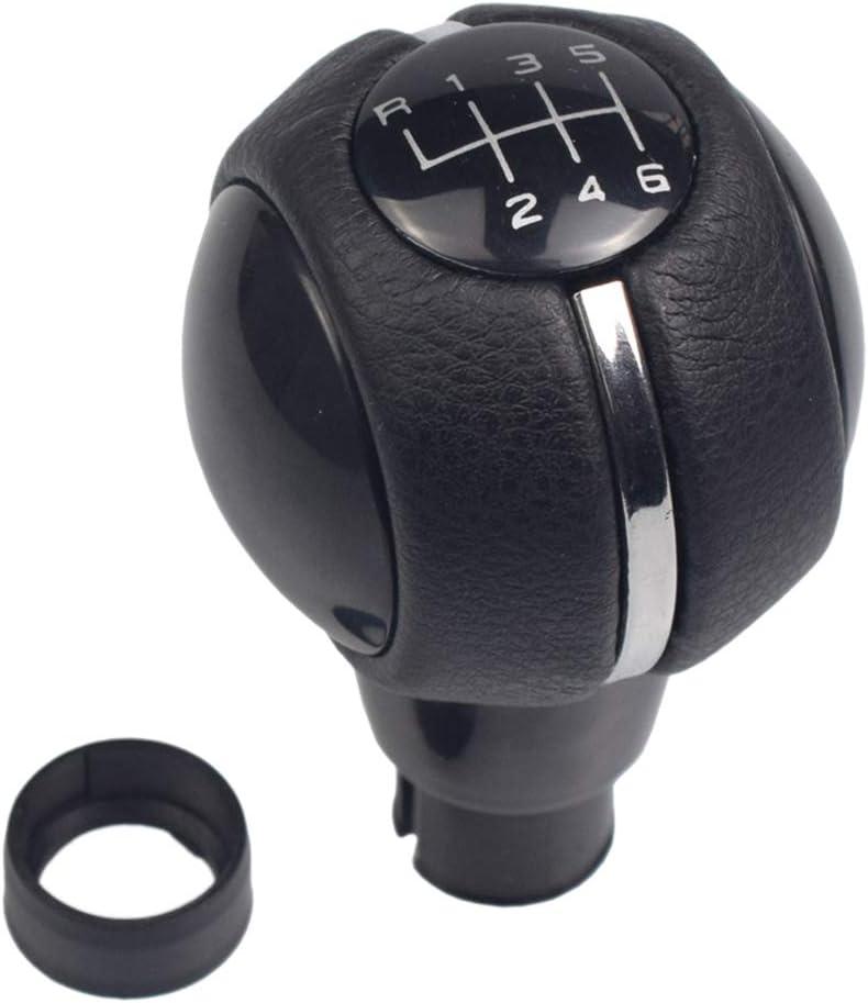 Kakulkomen Manual 6 Speed Car Gear Shift Knob Shifter Lever Handle for Mini Cooper F54 F55 F56 F57 F60 (White6 Speed)